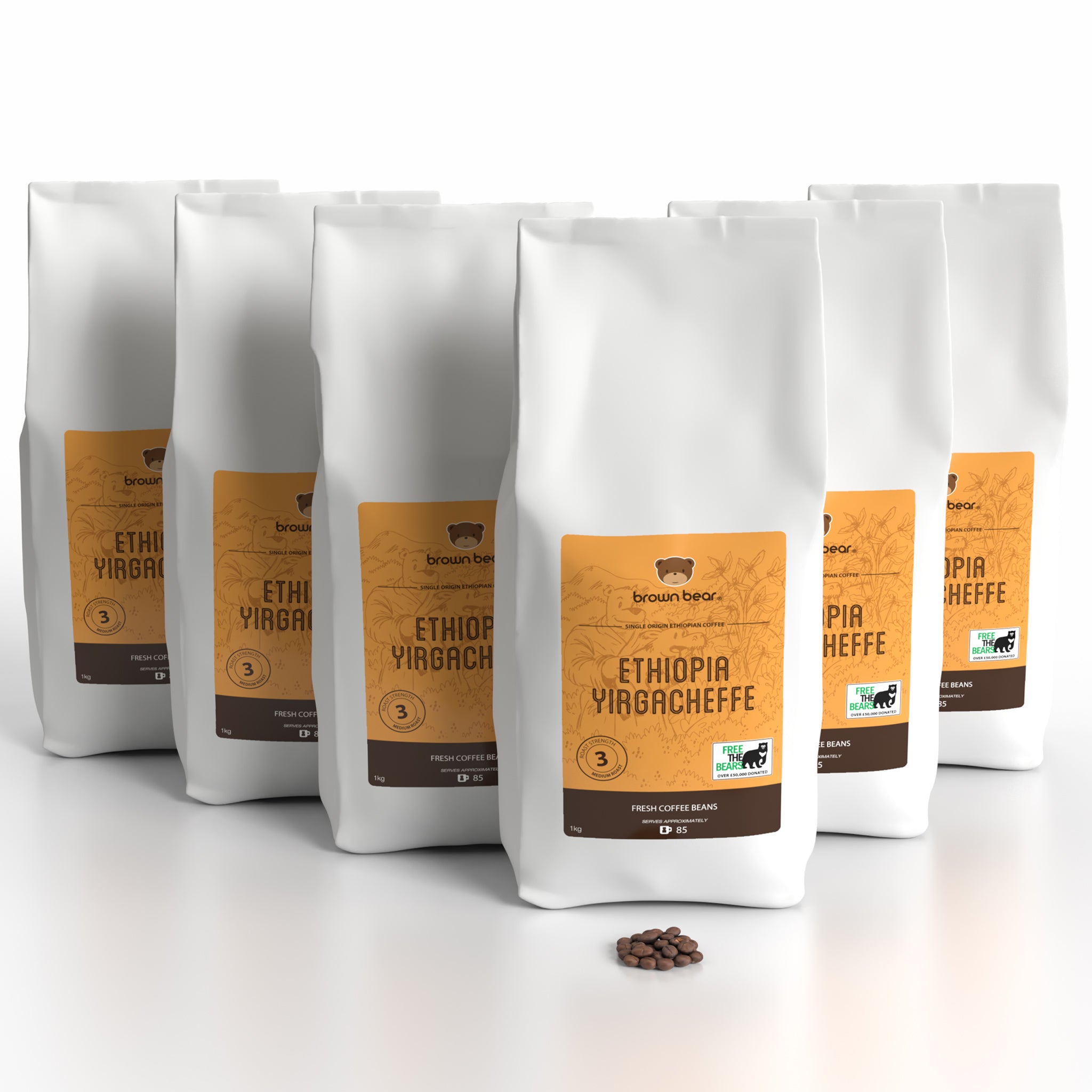 Ethiopia Yirgacheffe Coffee Case 6x1kg - Medium Roast
